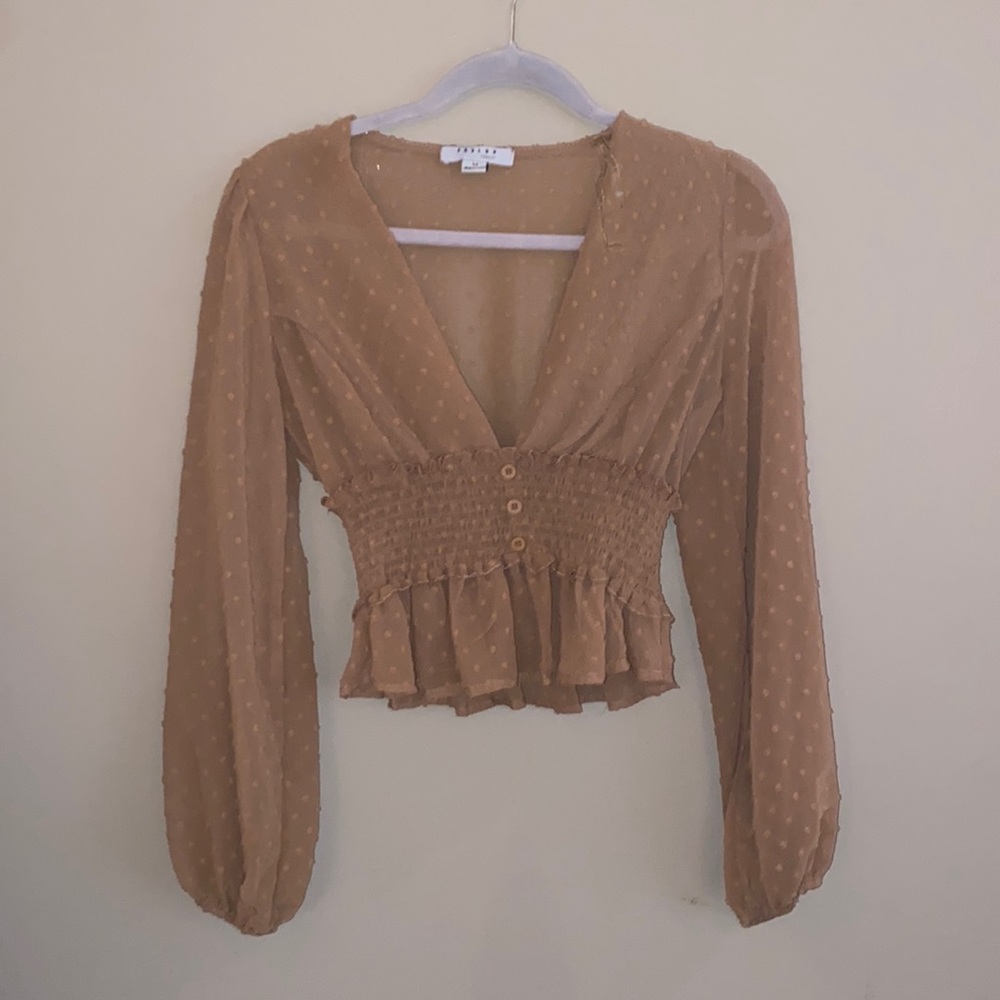 Tan Slightly Crop top
